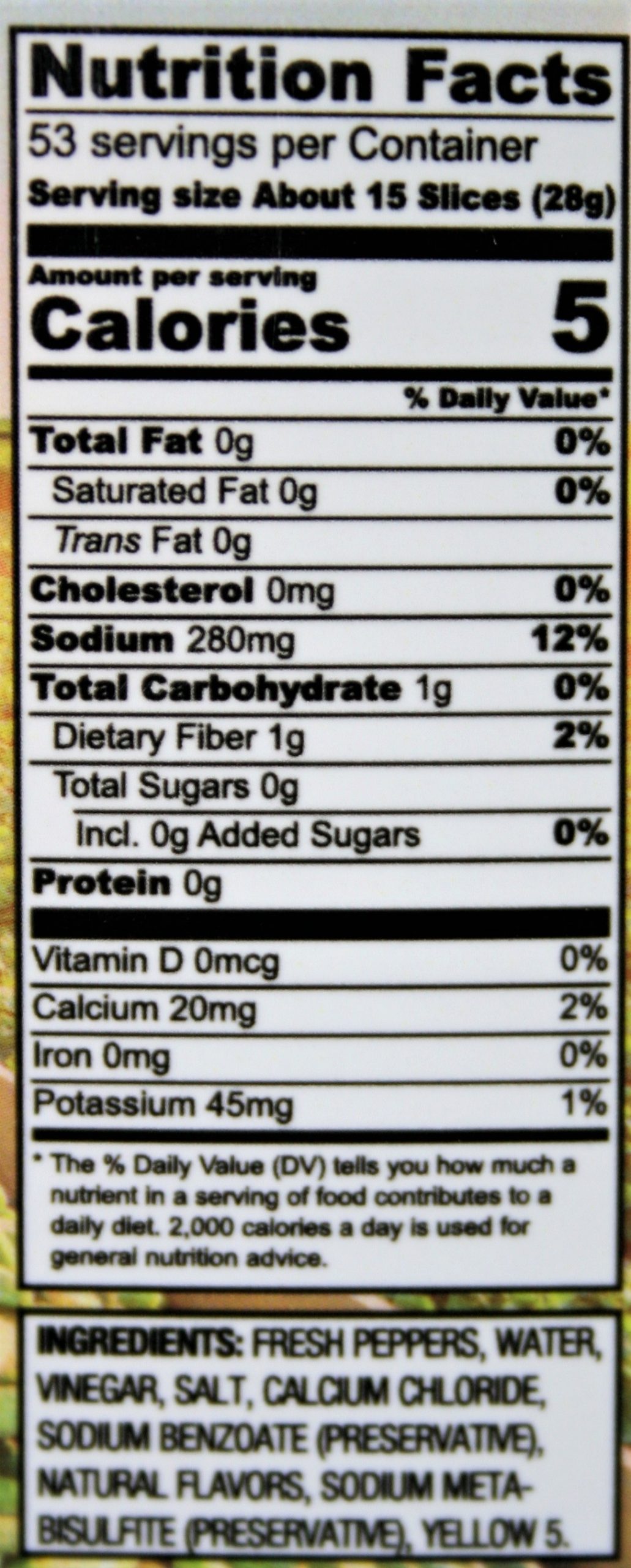 1 Jalapeno Pepper Nutrition Facts